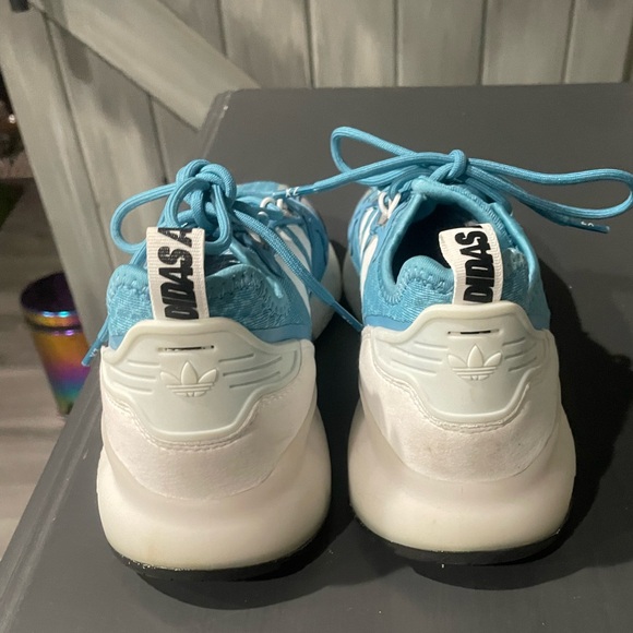 Adidas Womens ZX 2K Boost G58089 Blue running shoe sneakers size women’s 8 - Picture 3 of 4